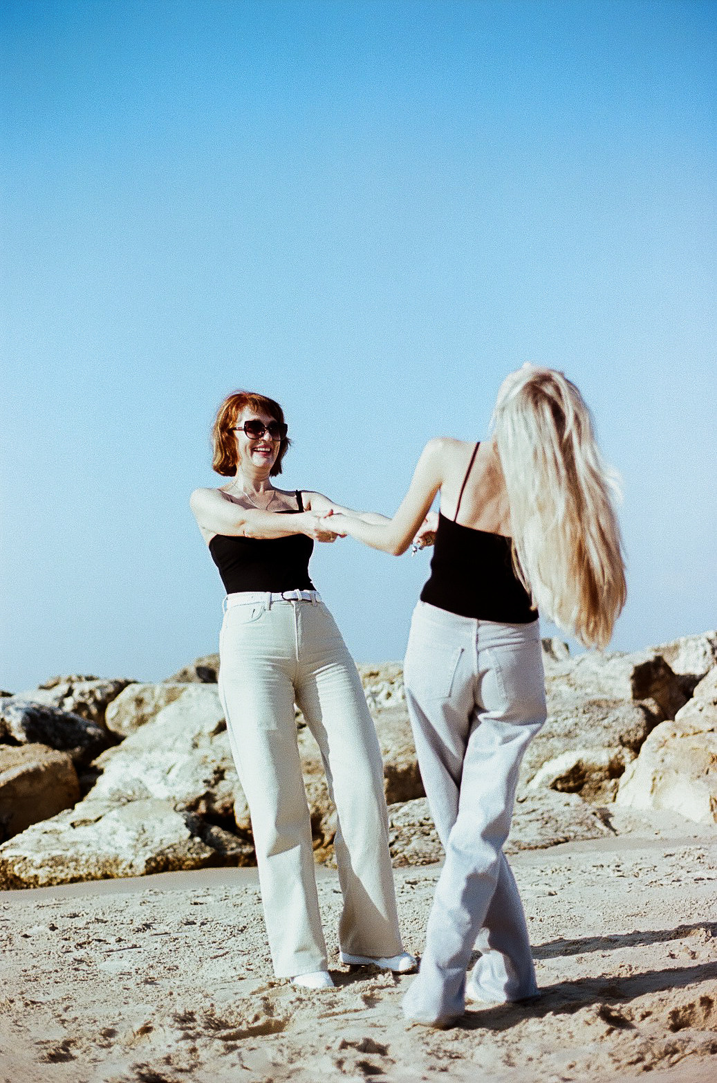 Marina and Mother. Film photographer