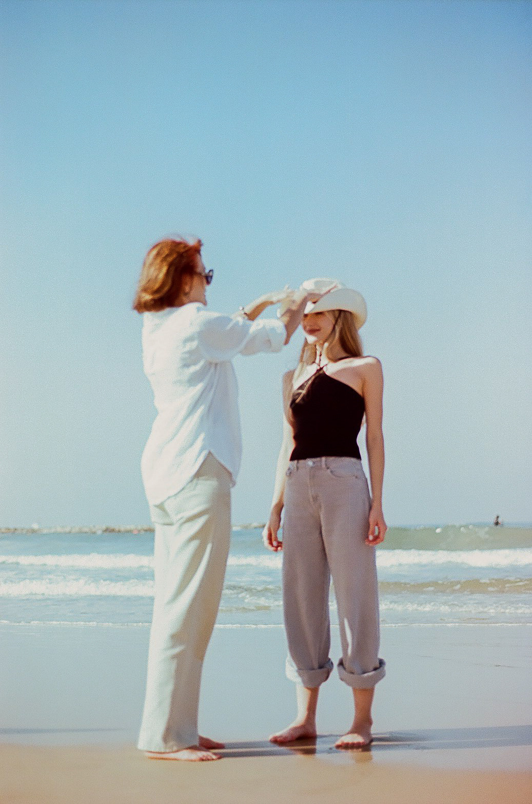 Marina and Mother. Film photographer