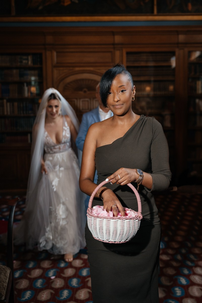 flowergirl at the reception 