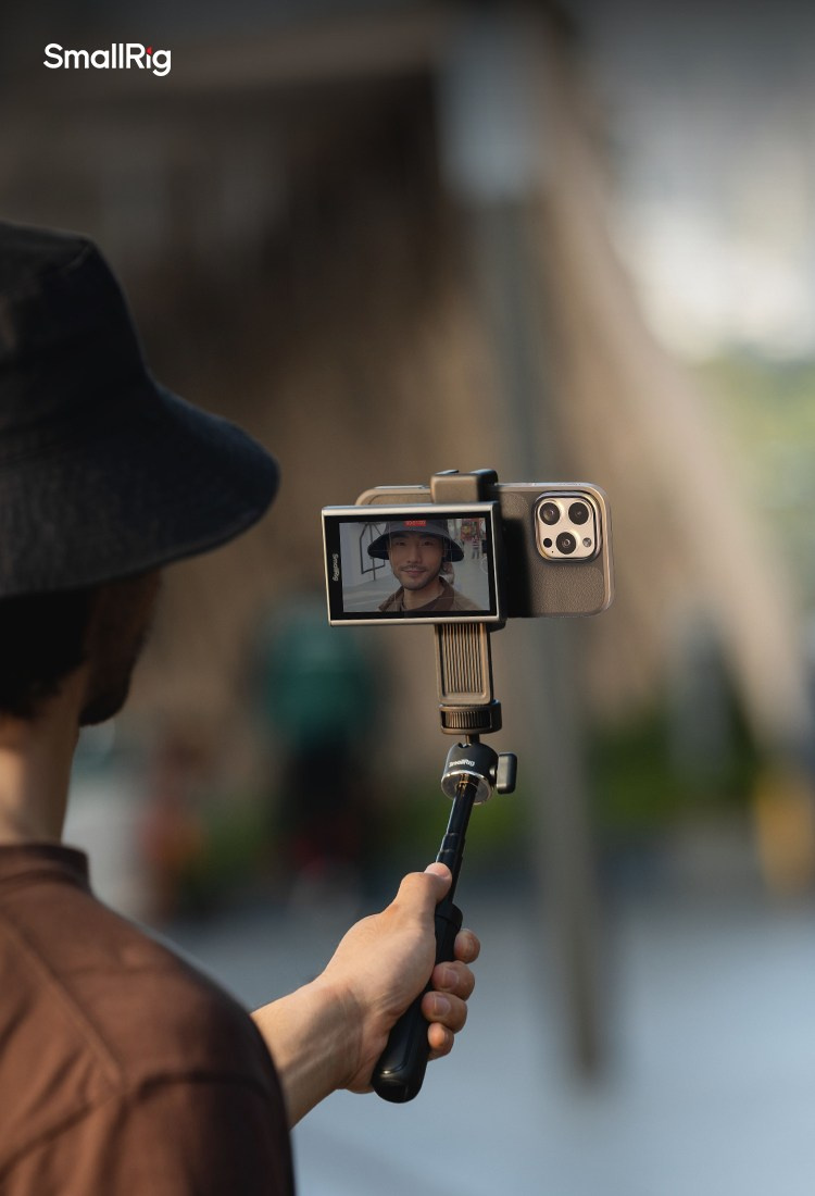 Monitors tavam iPhone no SmallRig. Video shooting and creating with phone, iPhone Video School