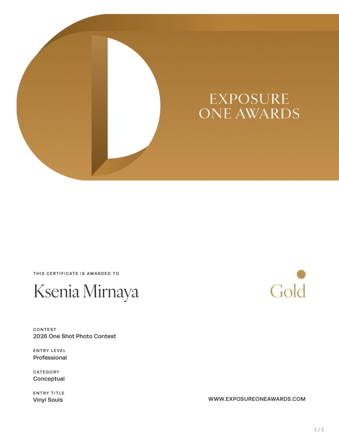 Exposure One Awards. Ксения Мирная — Фотограф, с которым вы напишете вашу историю…