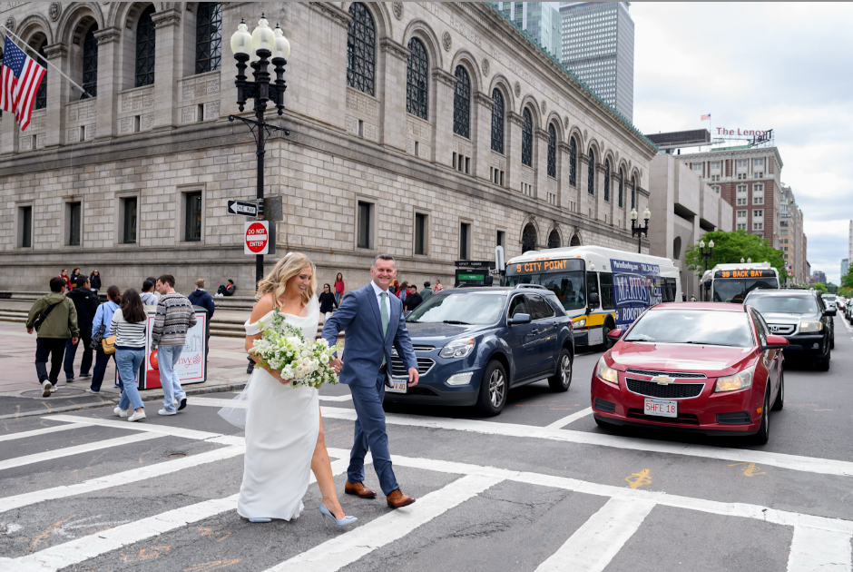 Smiles and love at the Boston Public Library. Wedding photographer in Orlando, Boston & New York Anderson Marques