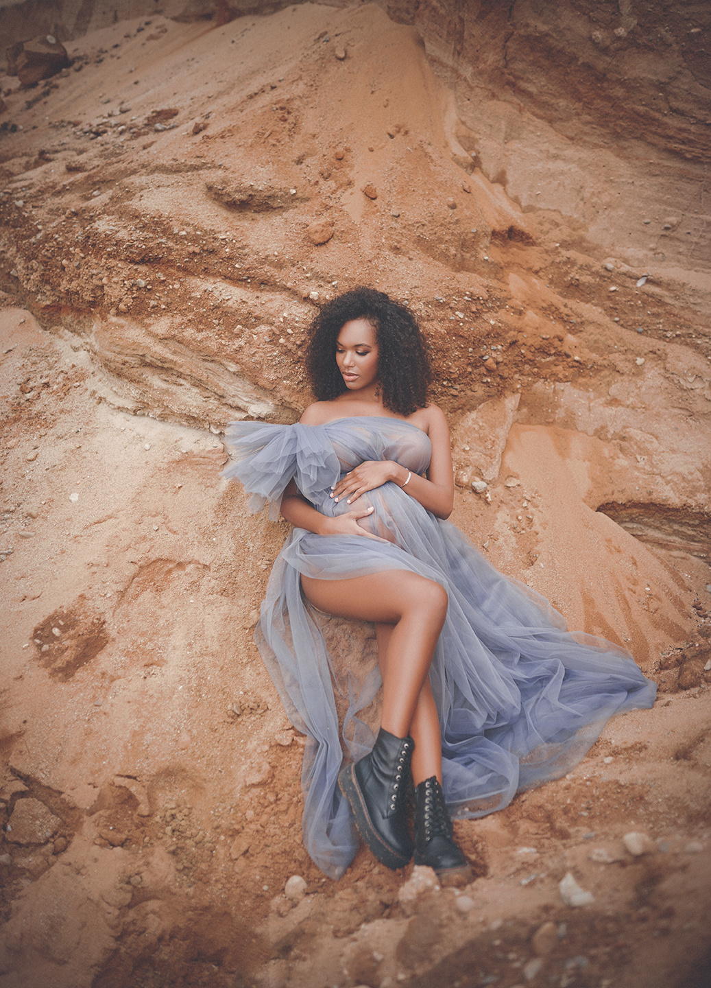 Babybauch Outdoor. Nadine Brecht