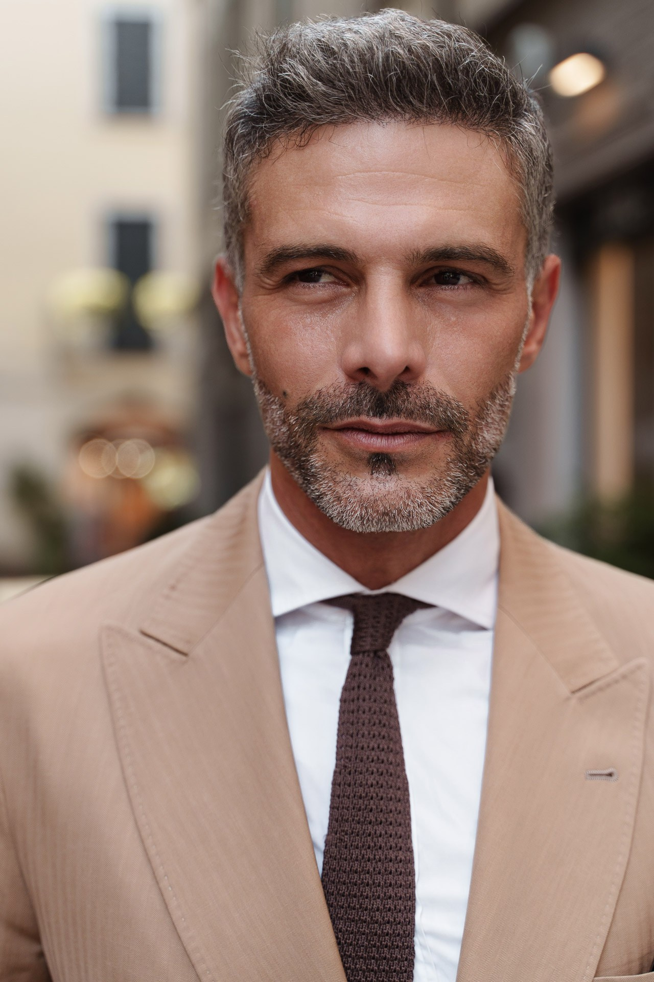 Classic male portrait during a personal photoshoot in Milan