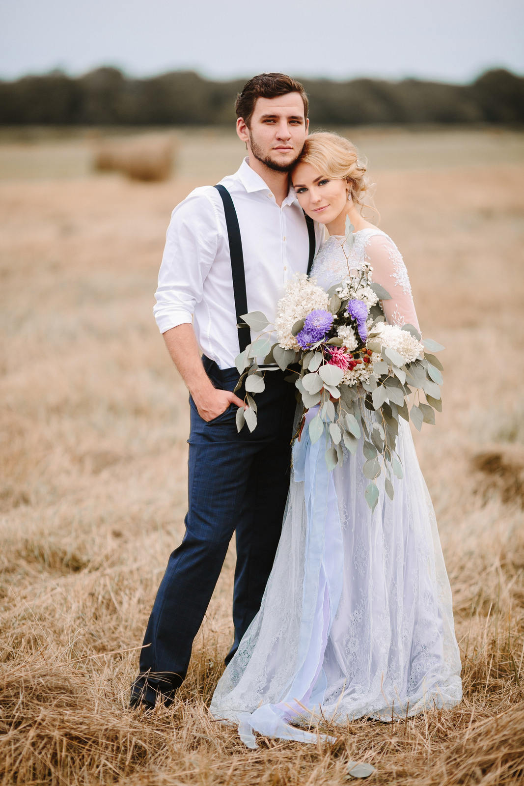 Elopement in Stacks of Hay. Wedding Photography & Videography Team in California, Los Angeles, San Francisco, San Diego and Travel