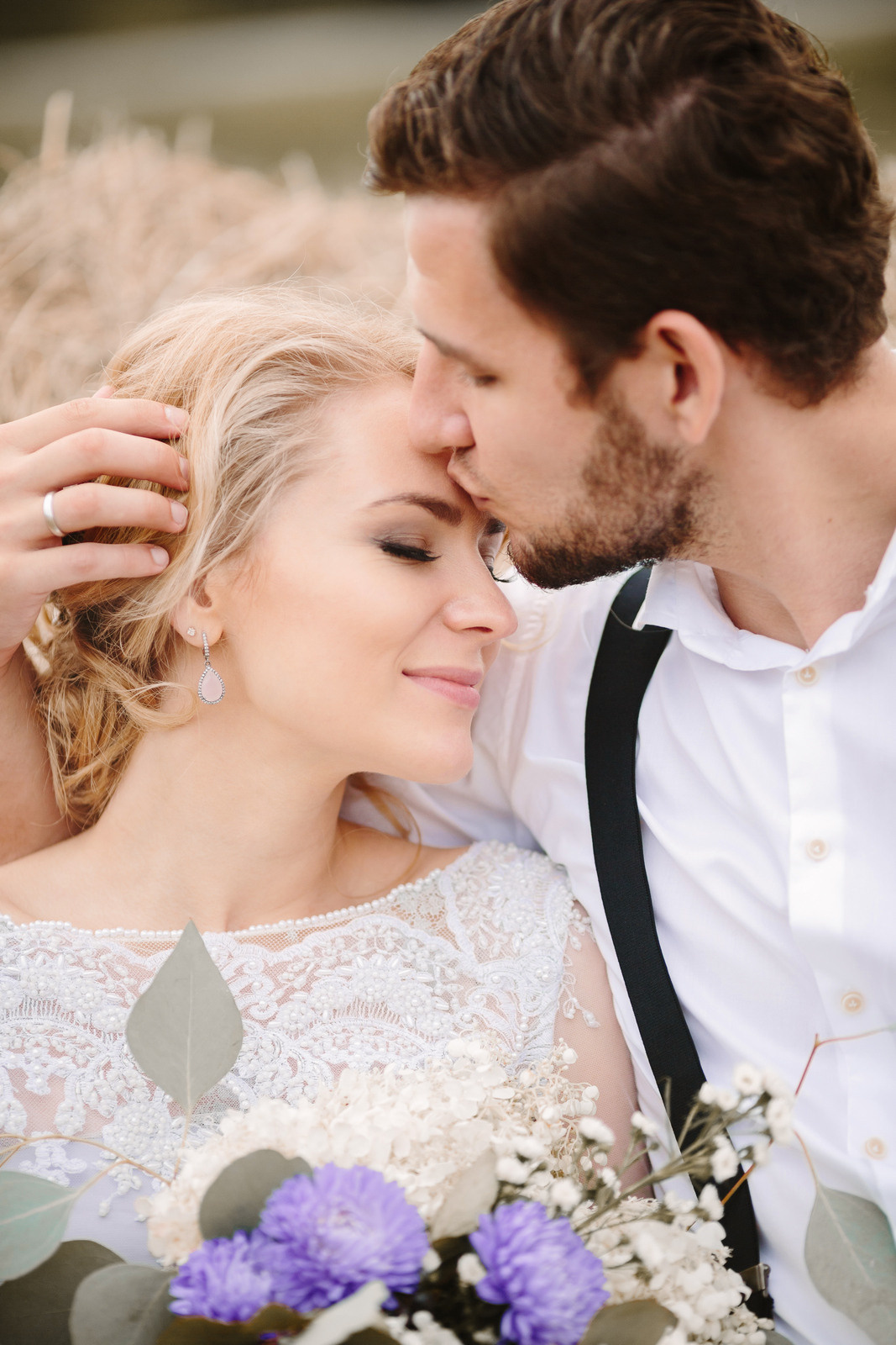 Elopement in Stacks of Hay. Wedding Photography & Videography Team in California, Los Angeles, San Francisco, San Diego and Travel
