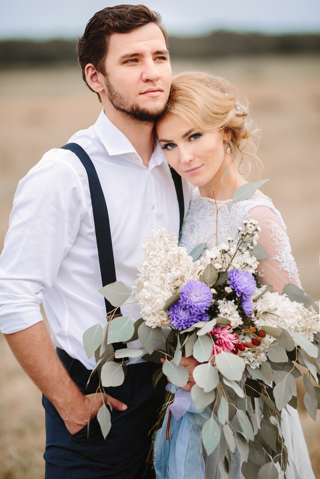 Elopement in Stacks of Hay. Wedding Photography & Videography Team in California, Los Angeles, San Francisco, San Diego and Travel