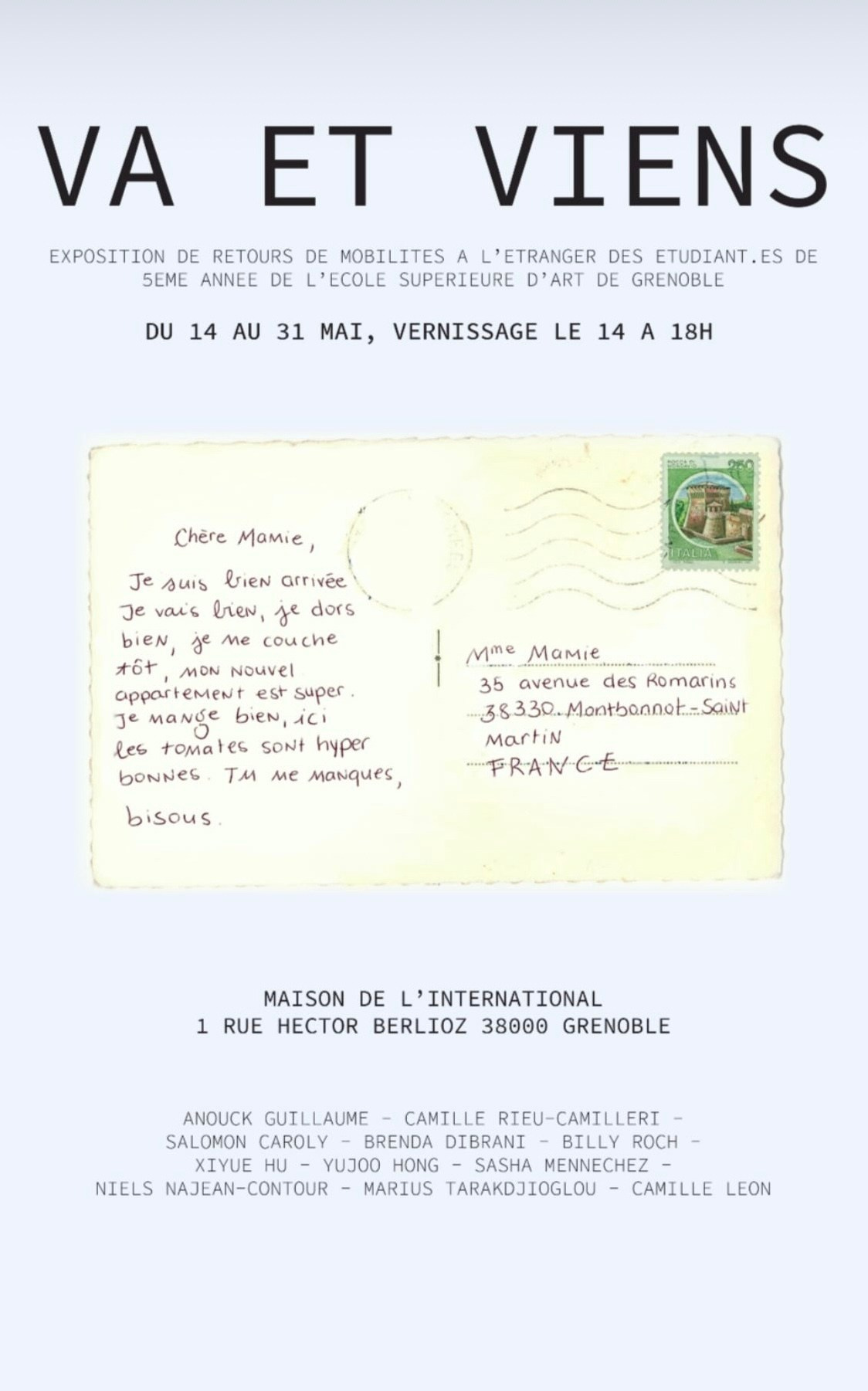 Va et viens.Maison de l’International.2023. Yujoo HONG