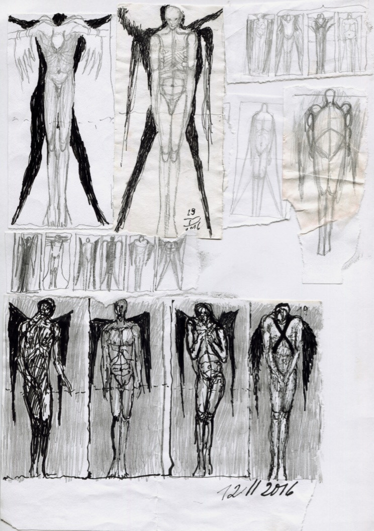 LOT, szkice do obrazów. Andrzej Strumiłło - Wybitny polski artysta