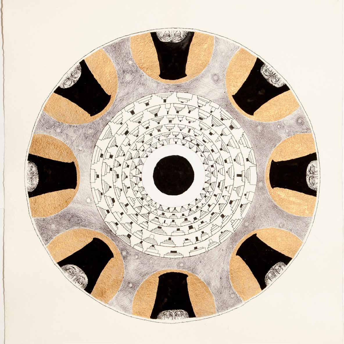 Mandala, rysunek, malarstwo, Andrzej Strumiłło, Andrzej Strumillo, cykl Mandala, polska sztuka współczesna, polski artysta, sztuka współczesna we współczesnej Polsce, współcześni polscy artyści, najlepsi polscy malarze, najlepsi polscy artyści, znani polscy artyści, Galeria Kordegarda, Kordegarda