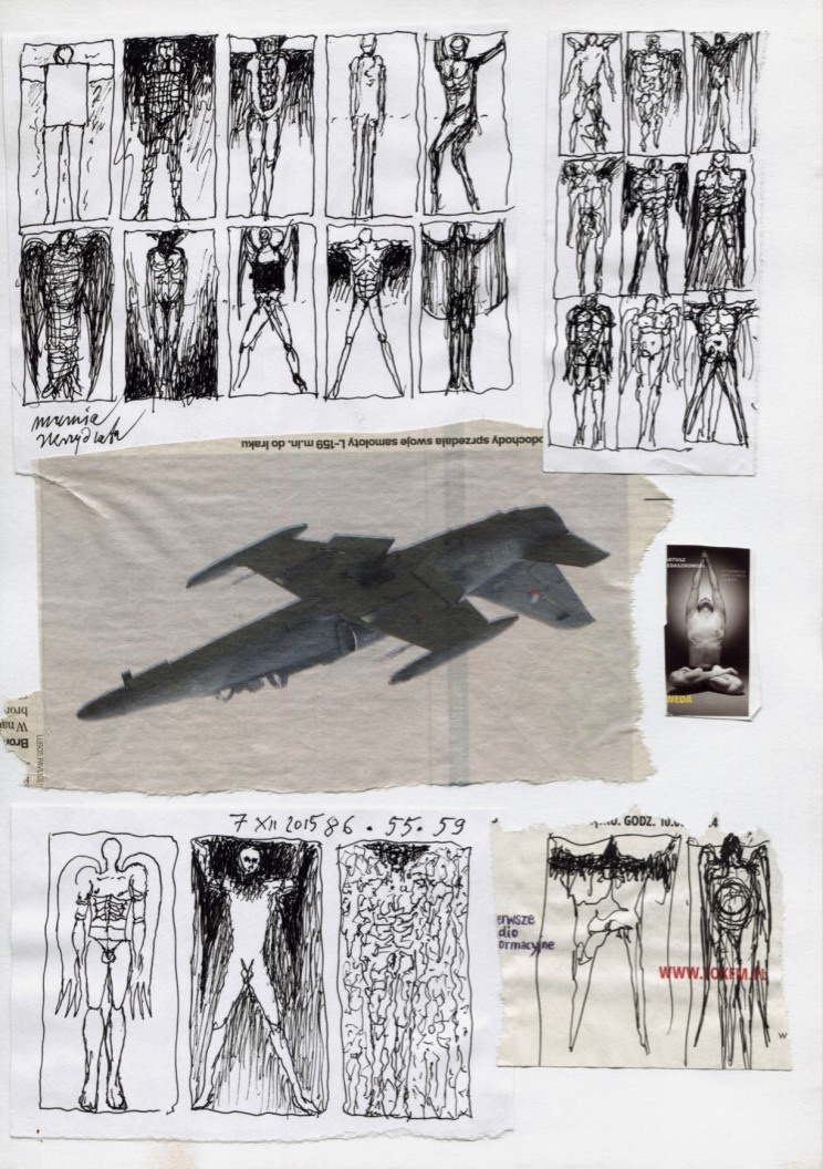 LOT, szkice do obrazów. Andrzej Strumiłło - Wybitny polski artysta