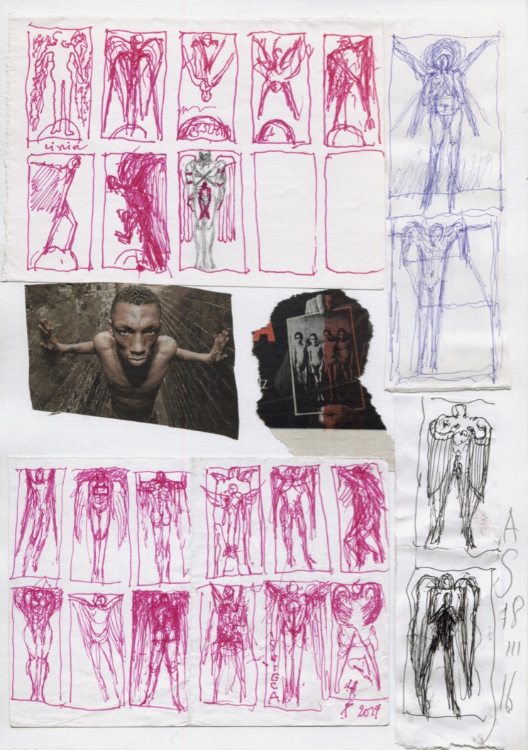 LOT, szkice do obrazów. Andrzej Strumiłło - Wybitny polski artysta