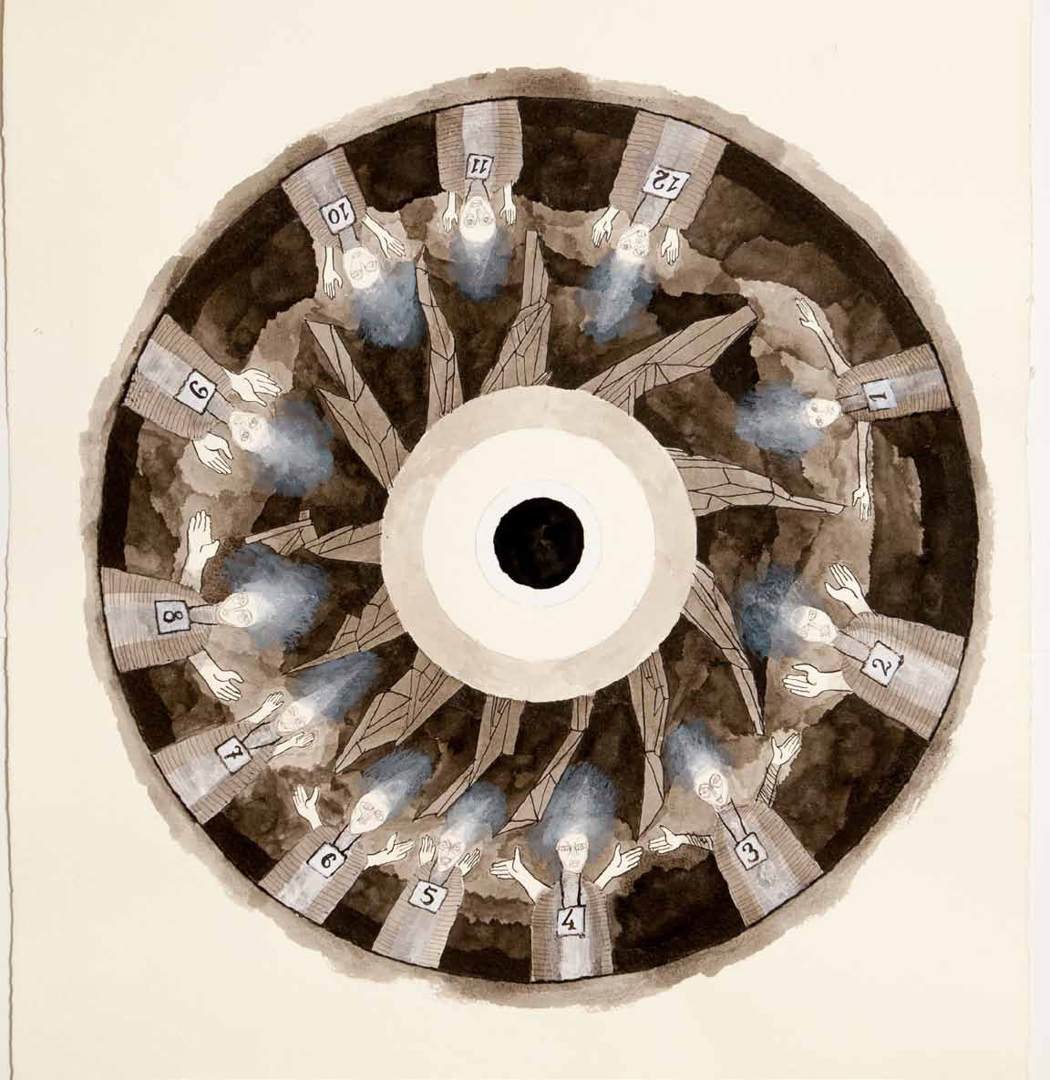 Mandala, rysunek, malarstwo, Andrzej Strumiłło, Andrzej Strumillo, cykl Mandala, polska sztuka współczesna, polski artysta, sztuka współczesna we współczesnej Polsce, współcześni polscy artyści, najlepsi polscy malarze, najlepsi polscy artyści, znani polscy artyści, Galeria Kordegarda, Kordegarda