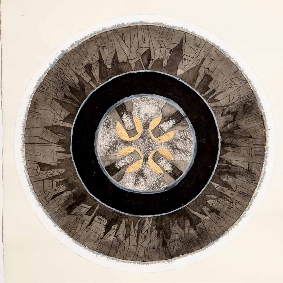 Mandala, rysunek, malarstwo, Andrzej Strumiłło, Andrzej Strumillo, cykl Mandala, polska sztuka współczesna, polski artysta, sztuka współczesna we współczesnej Polsce, współcześni polscy artyści, najlepsi polscy malarze, najlepsi polscy artyści, znani polscy artyści, Galeria Kordegarda, Kordegarda