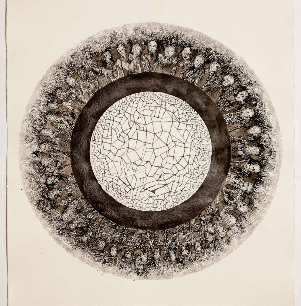 Mandala, rysunek, malarstwo, Andrzej Strumiłło, Andrzej Strumillo, cykl Mandala, polska sztuka współczesna, polski artysta, sztuka współczesna we współczesnej Polsce, współcześni polscy artyści, najlepsi polscy malarze, najlepsi polscy artyści, znani polscy artyści, Galeria Kordegarda, Kordegarda