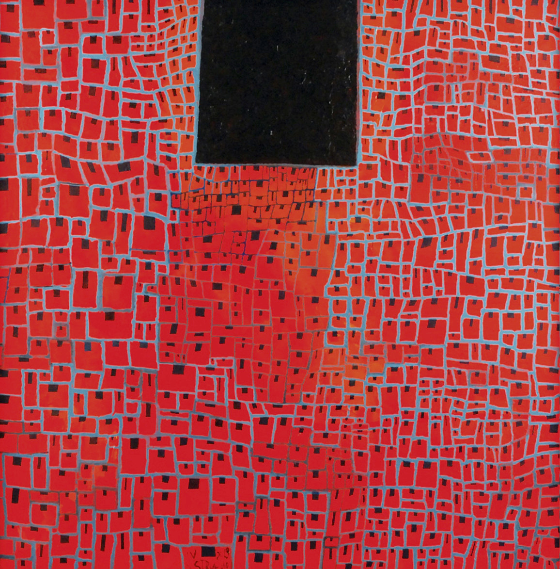 "Czerwne kwadraty", 60 x 60 cm - 2013