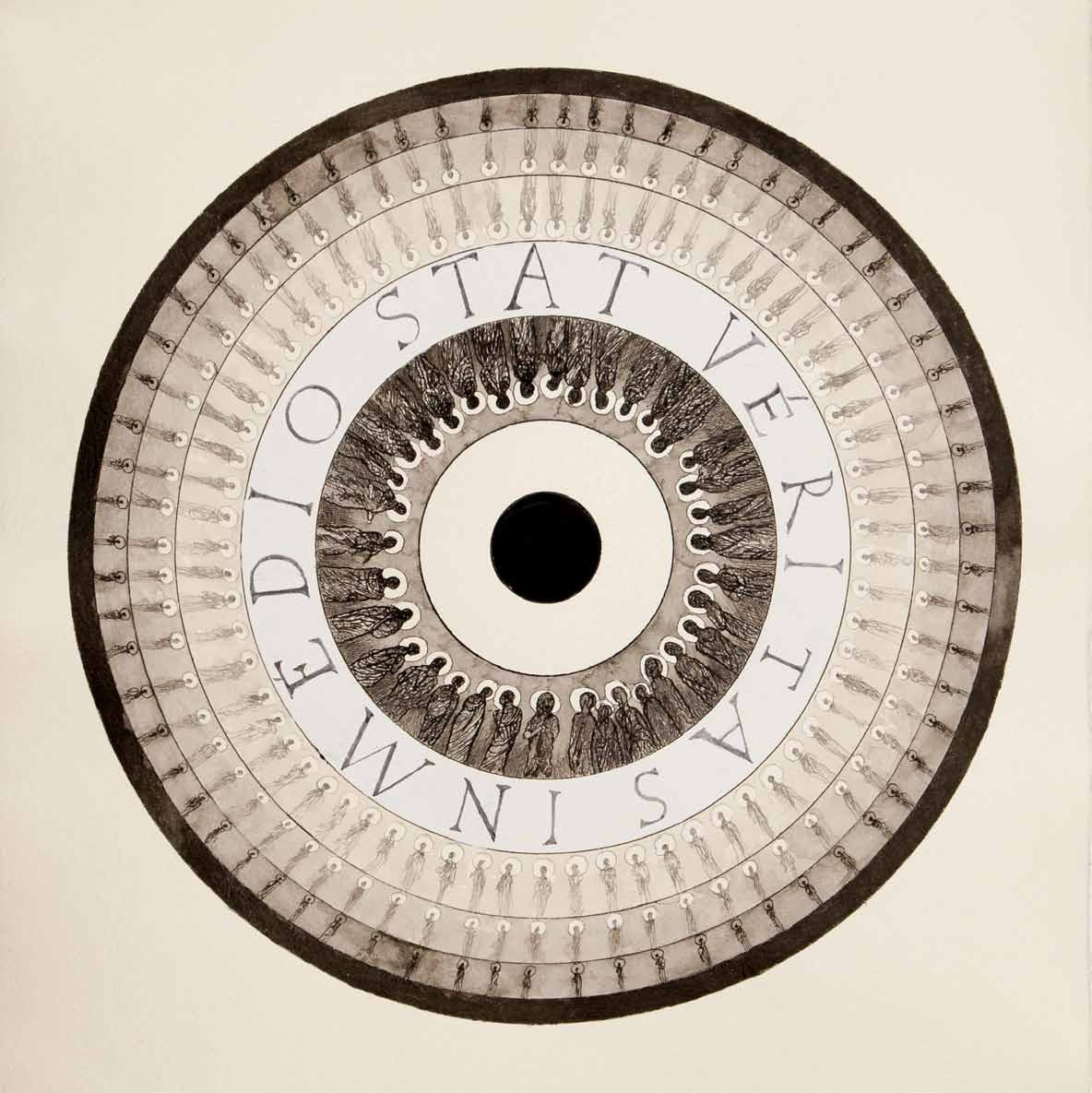 Mandala, rysunek, malarstwo, Andrzej Strumiłło, Andrzej Strumillo, cykl Mandala, polska sztuka współczesna, polski artysta, sztuka współczesna we współczesnej Polsce, współcześni polscy artyści, najlepsi polscy malarze, najlepsi polscy artyści, znani polscy artyści, Galeria Kordegarda, Kordegarda