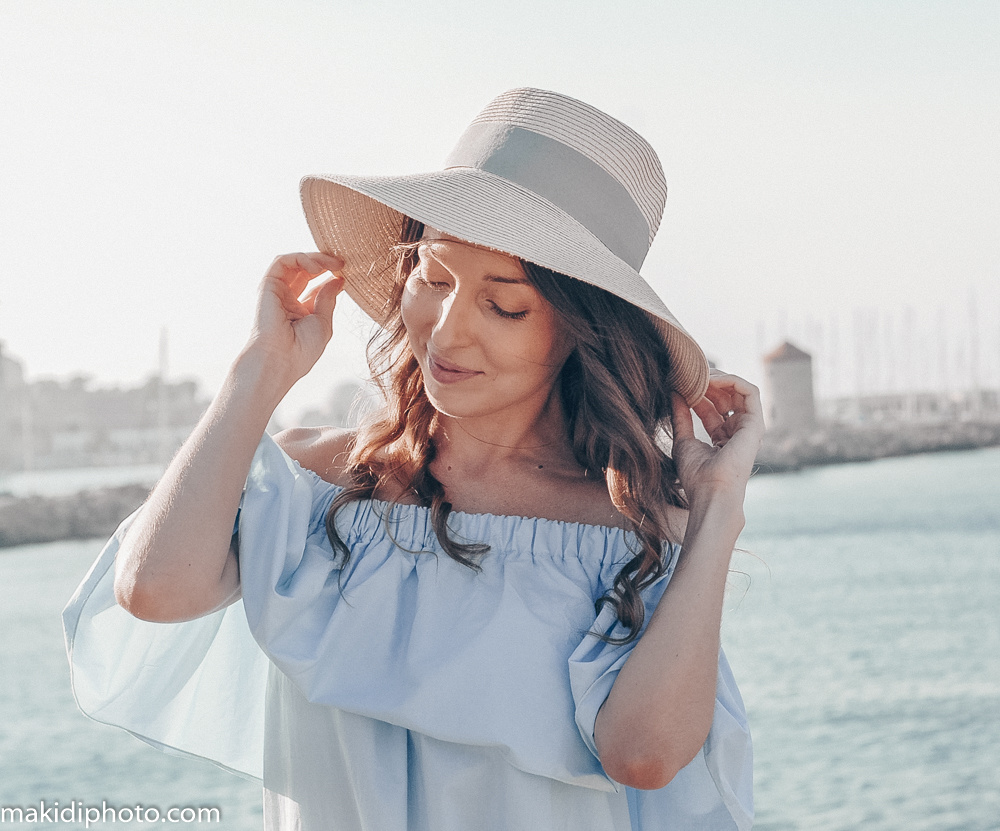 My beautiful girl. Photographer at Santorini