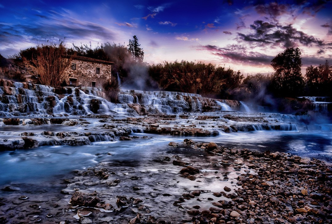 Landscape. Glow Pixel