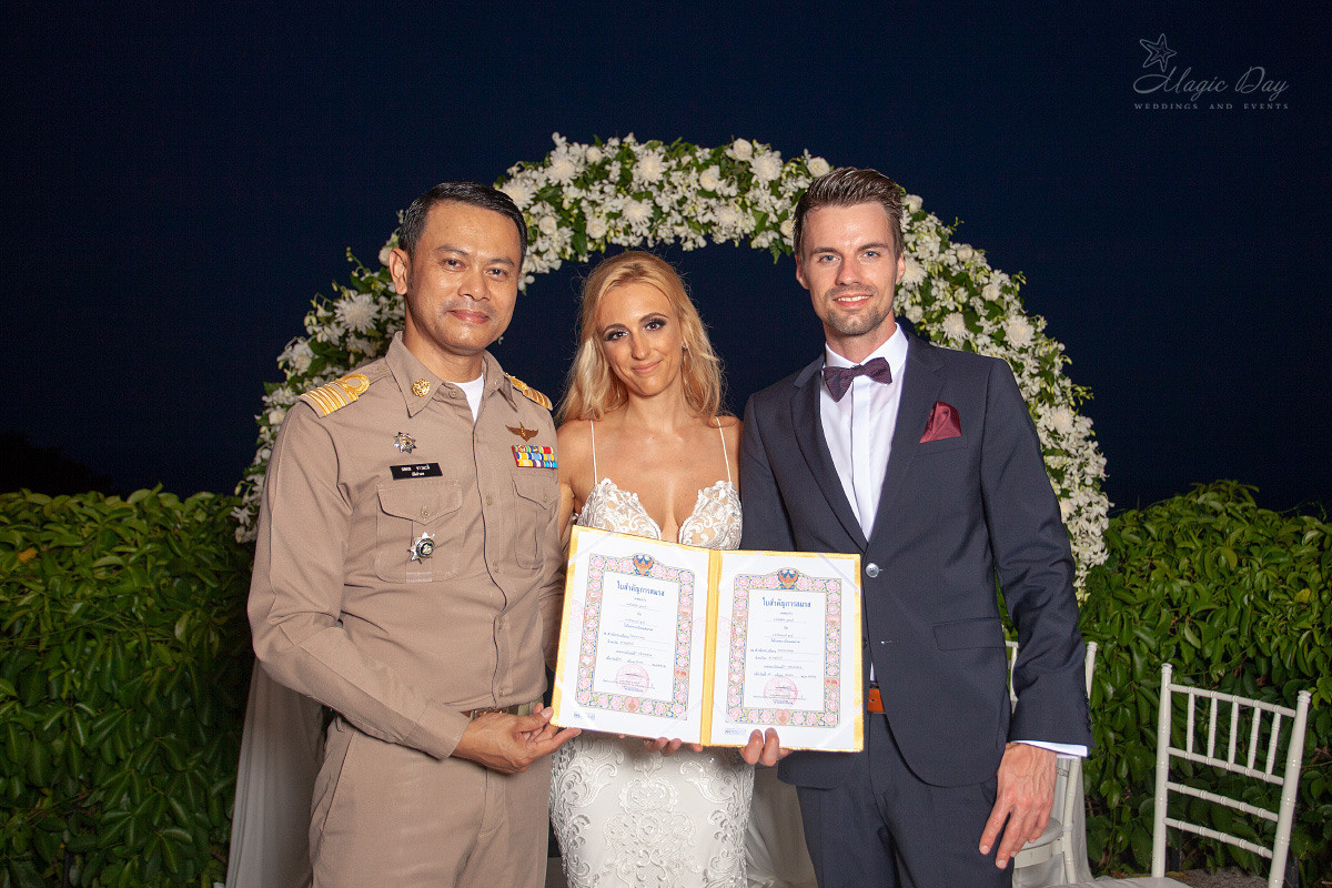Legal marriage. Wedding on Koh Samui, Thailand