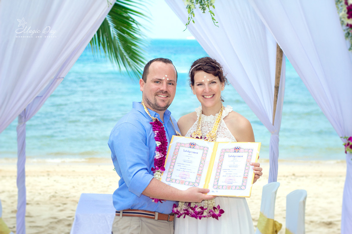 Legal marriage. Wedding on Koh Samui, Thailand