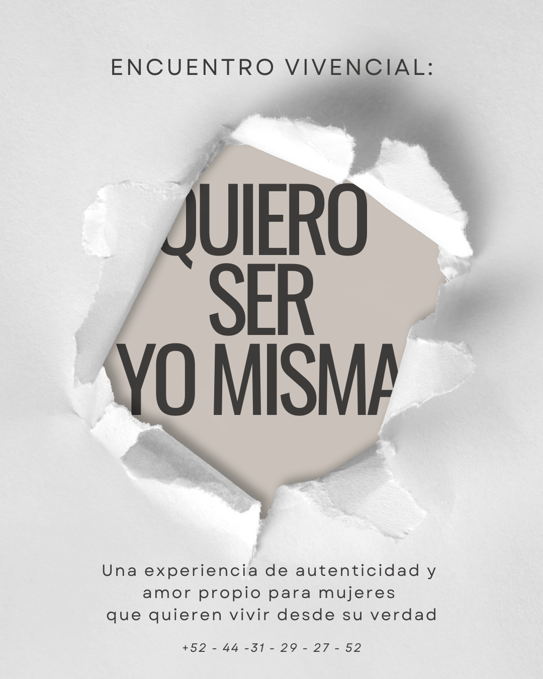 Encuentro vivencial: Quiero ser YO MISMA
