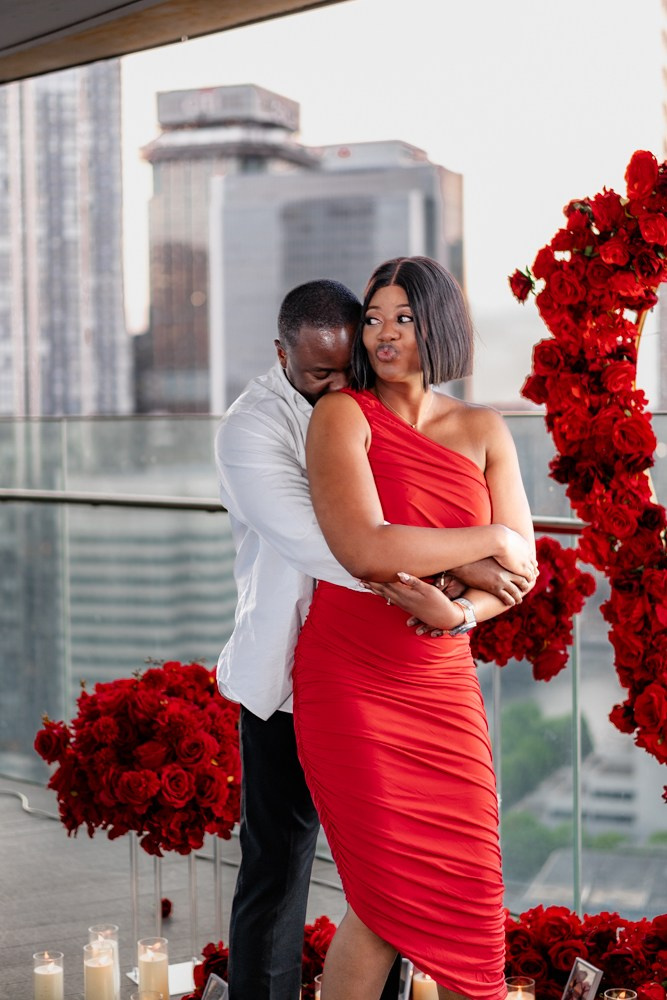 Proposal at the Arena Tower. Tonya Kyrylenko photographer in London