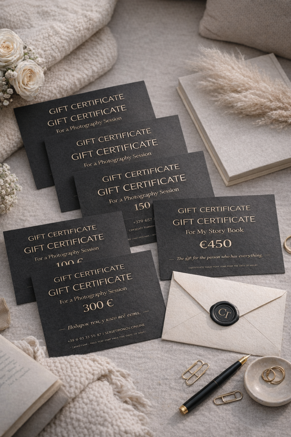 Подарочный сертификат на фотосессию в Вильнюсе. Портретный и свадебный фотограф в Вильнюсе — Сергей Трифонов