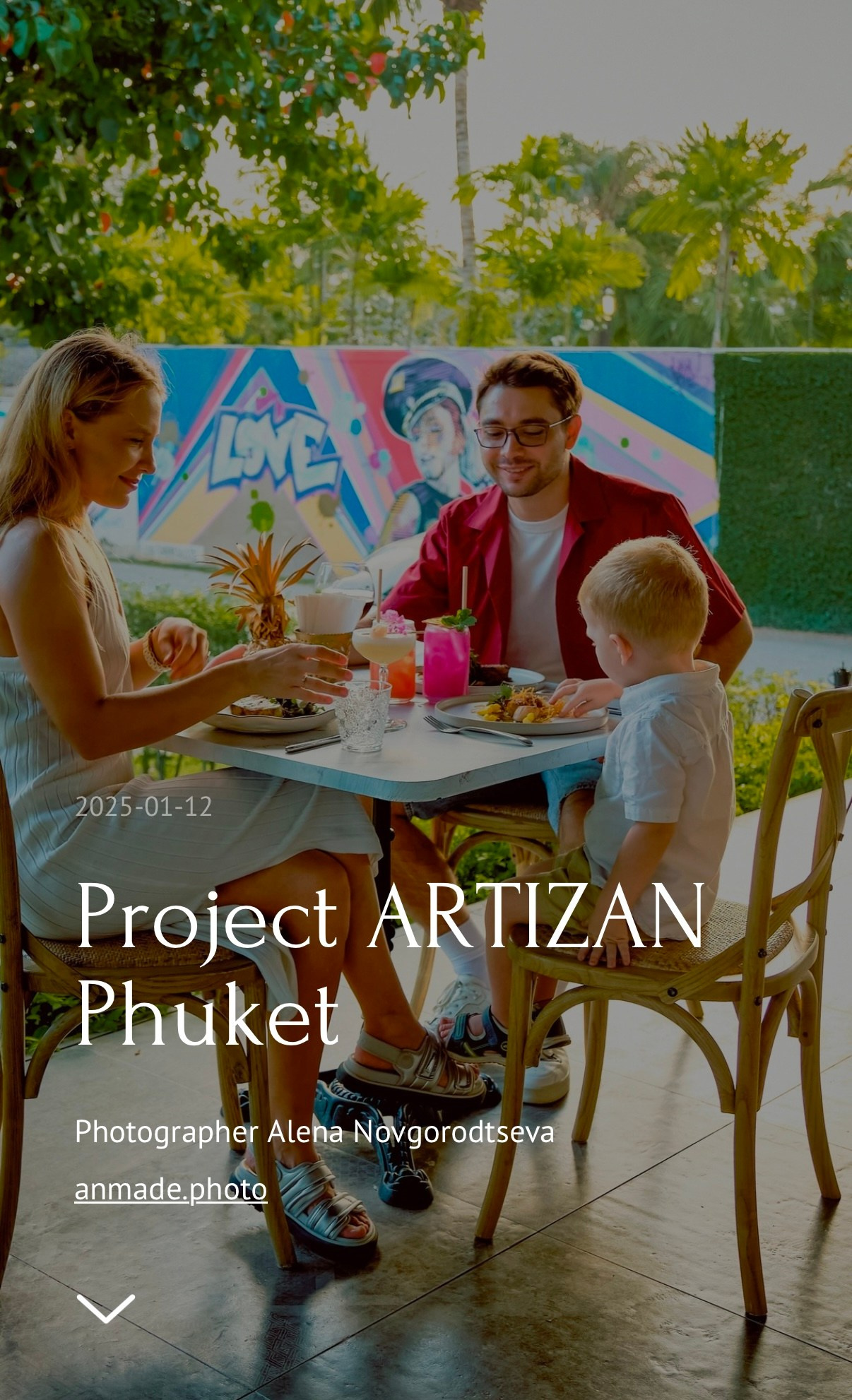 Photo shoot for restaurant Project Artizan Phuket. Portrait photographer Alena Novgorodtseva