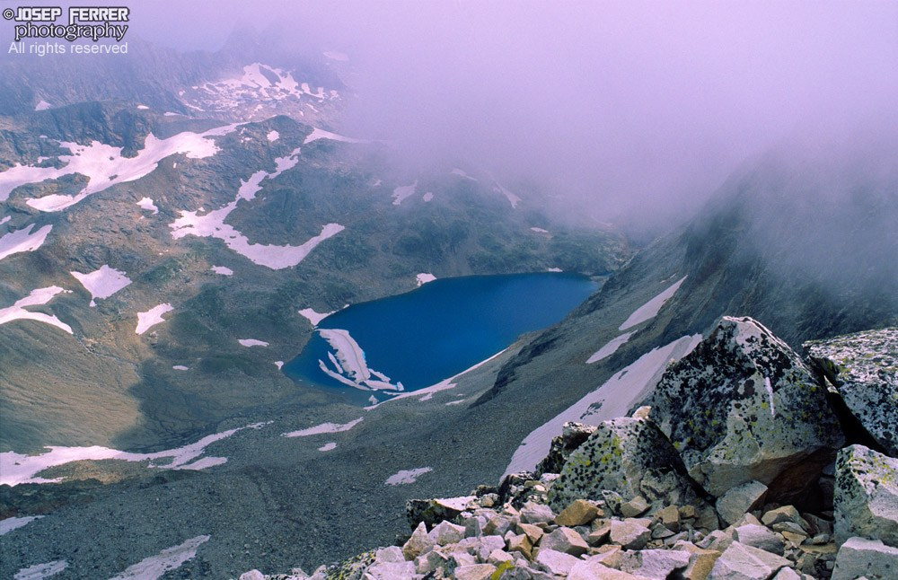 View from top of Mount Perdiguero, Pyrenees, Huesca