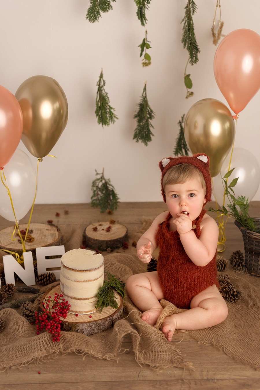 Photographe Smash the Cake bébé studio Valenciennes