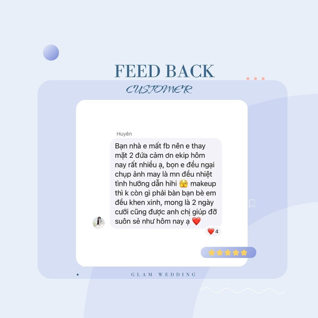 Feedback. Glam Wedding Studio