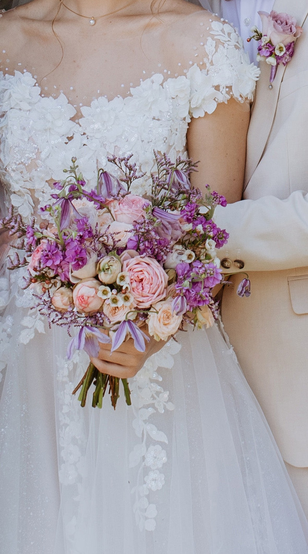 Līgavas pušķis violeta toņos. Event design, decoration, floristry, gift, Irina Novika, Riga, Latvia