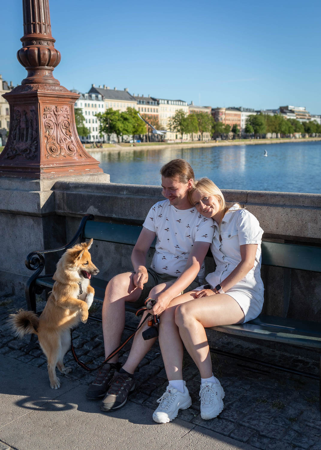 Family with dog. Professional wedding photographer in Copenhagen, Denmark — Julia Byron