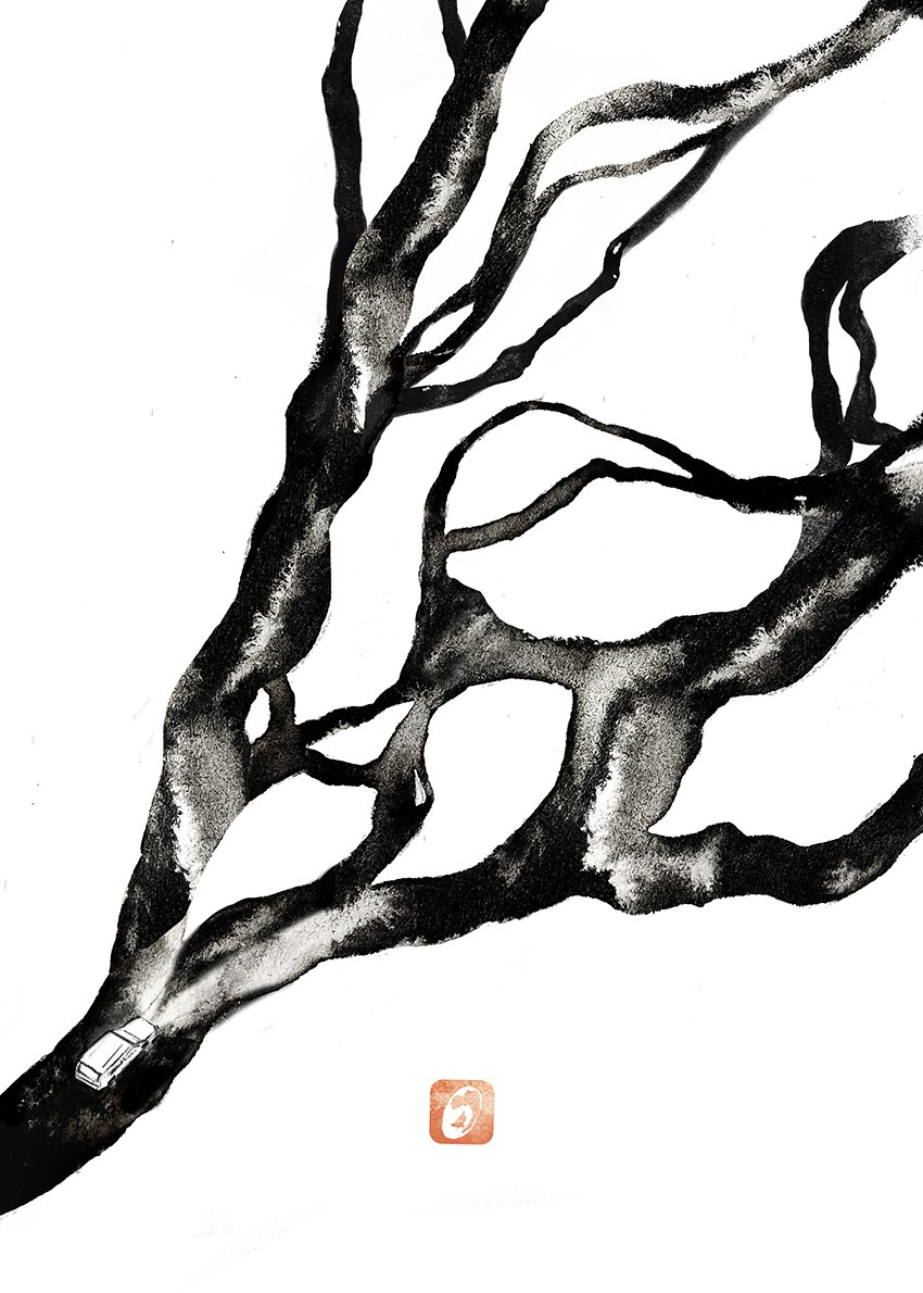 Iliustration for book by Wawrzyniec Jan Dąbrowski “Alchemia Czarnych Lodowców”. Artist, photographer, graphic designer, dreamer