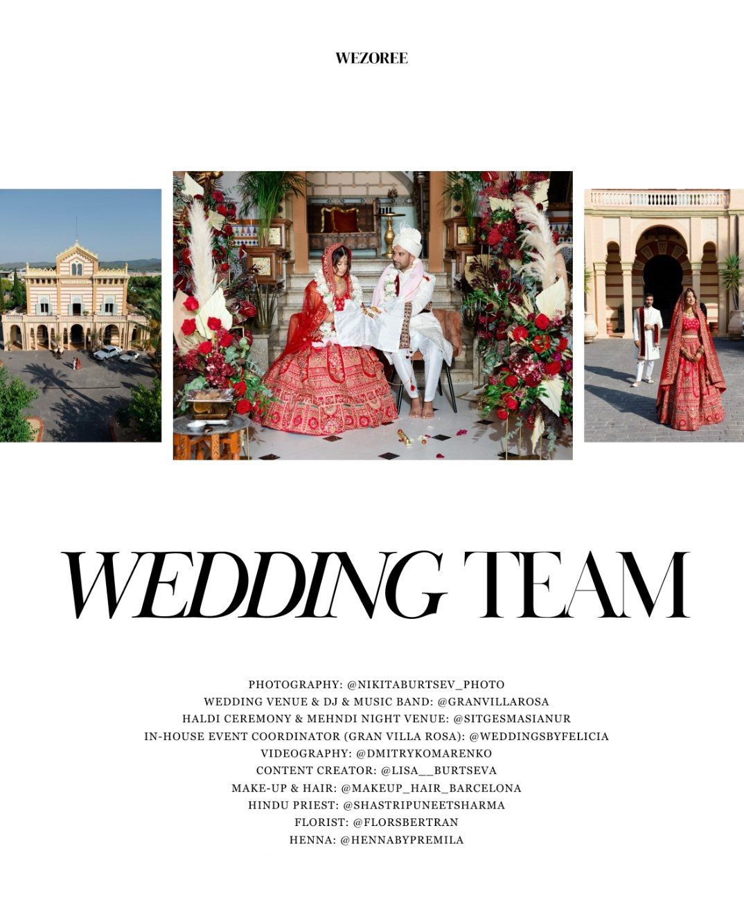 Indian wedding at Gran Villa Rosa, Barcelona