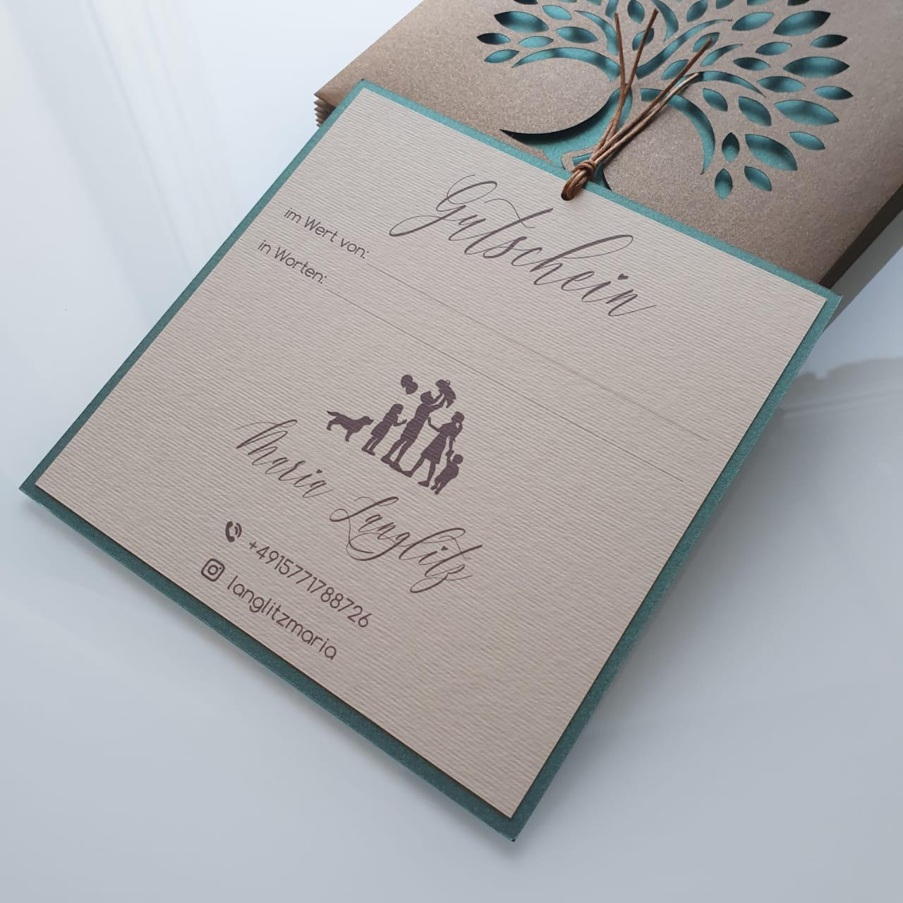 Gutschein Karte. Maria Langlitz Photography