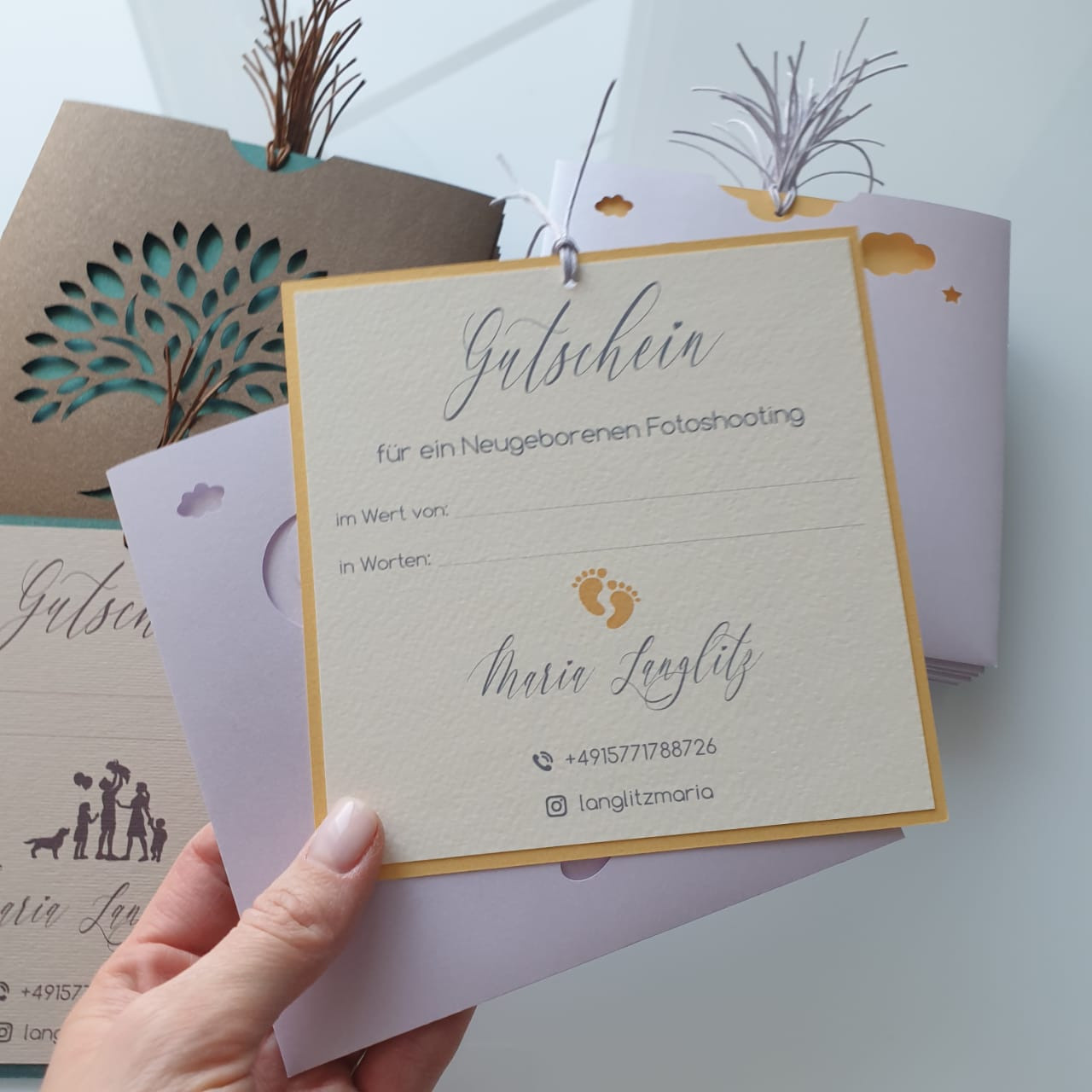 Gutschein Karte. Maria Langlitz Photography