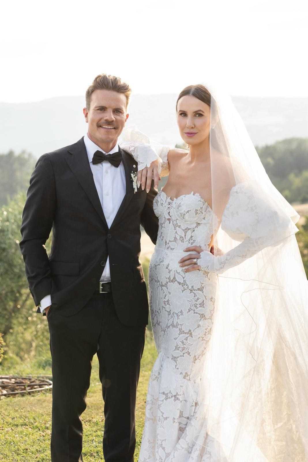 bride and groom posing in Todi Italy