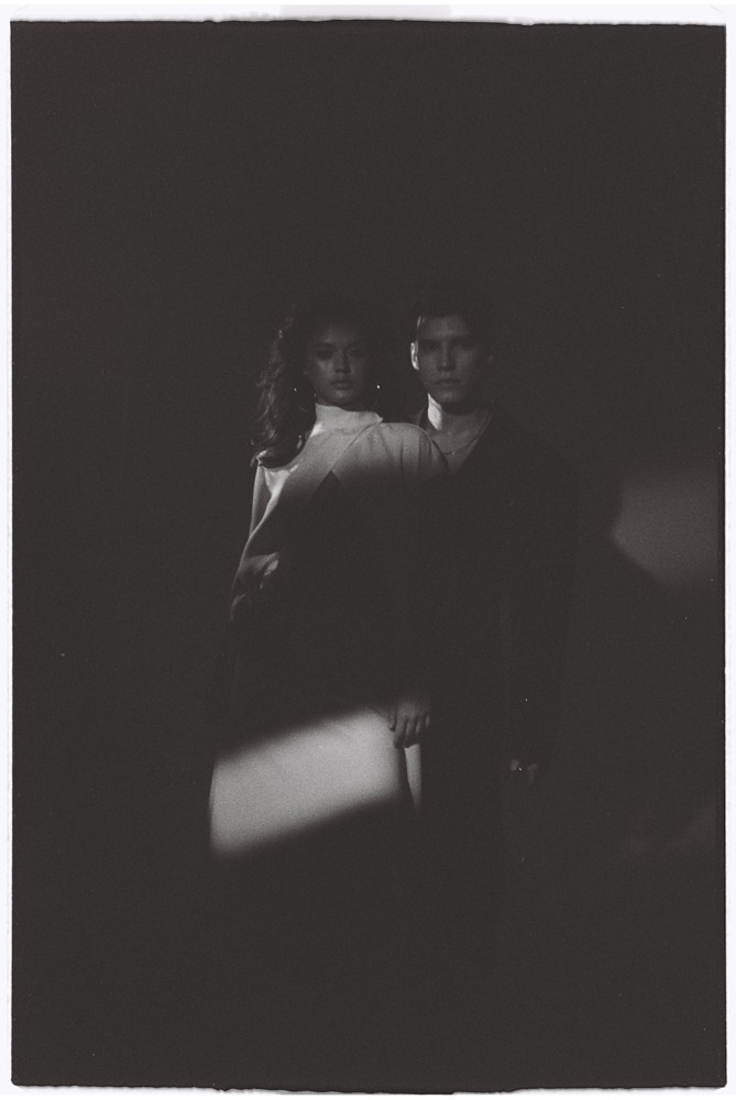 Black and white couple portrait
