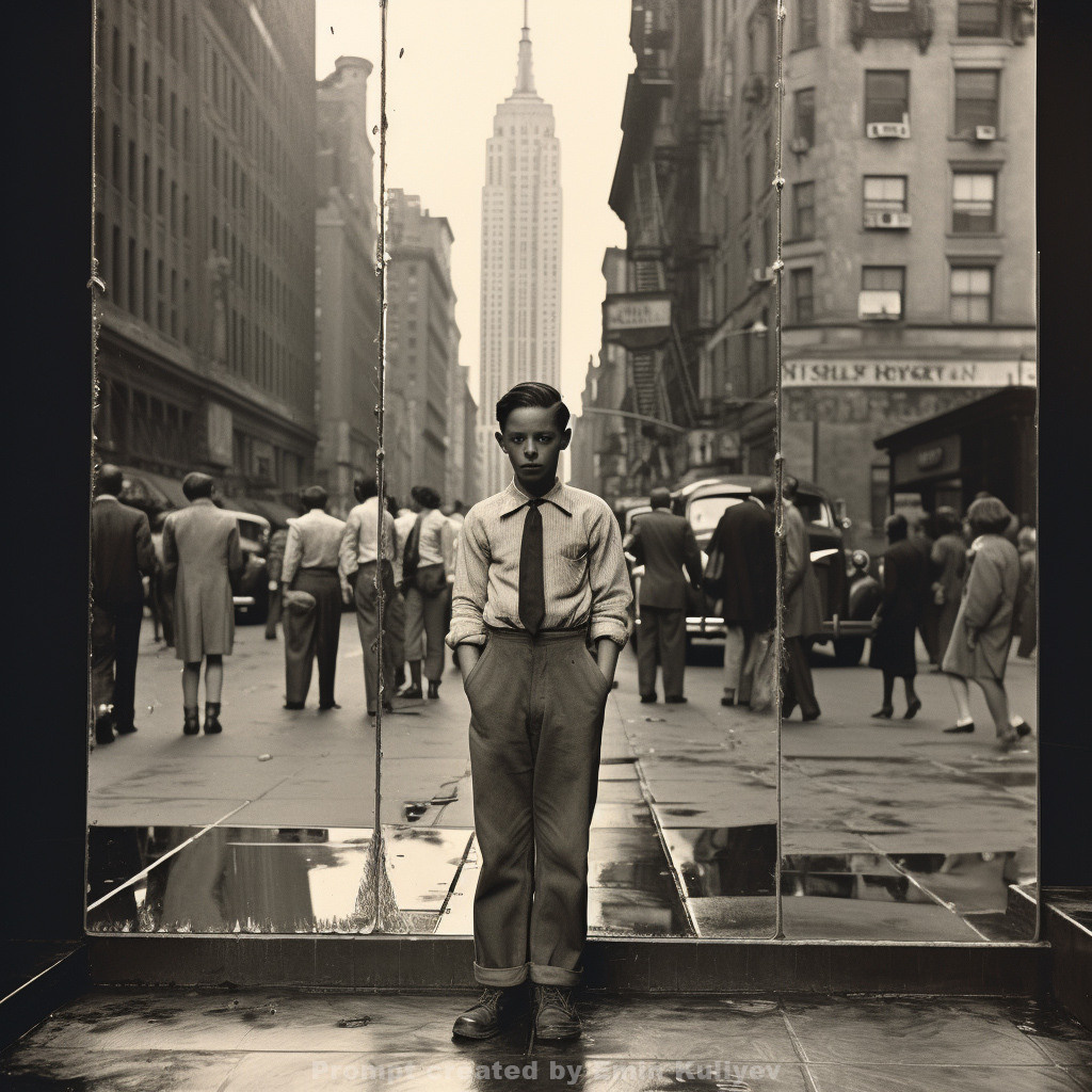 Welcome to New York 1950s (created in the program MIdjourney AI). Emin Kuliyev — Award-Winning Wedding Photojournalist NYC & USA | Best Wedding Photographer Known for Candid, Timeless Moments