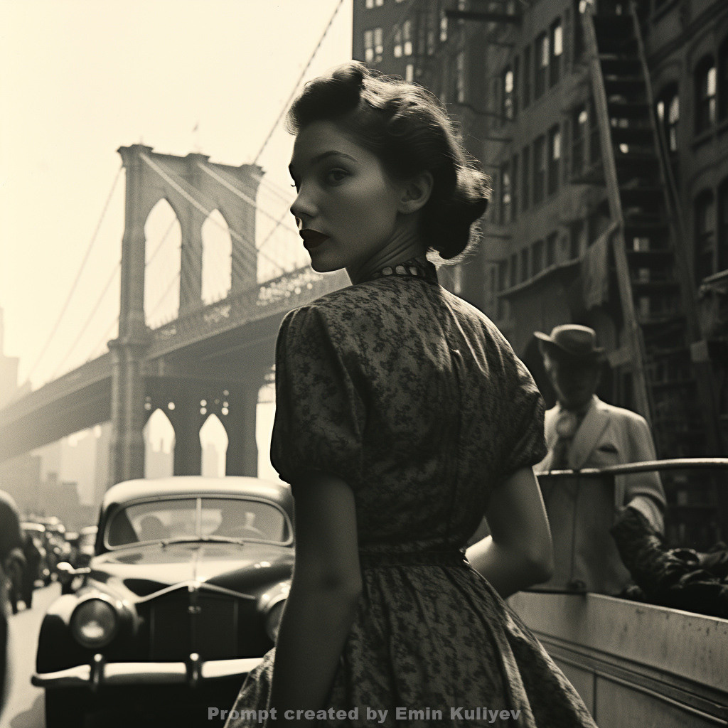 Welcome to New York 1950s (created in the program MIdjourney AI). Emin Kuliyev — Award-Winning Wedding Photojournalist NYC & USA | Best Wedding Photographer Known for Candid, Timeless Moments
