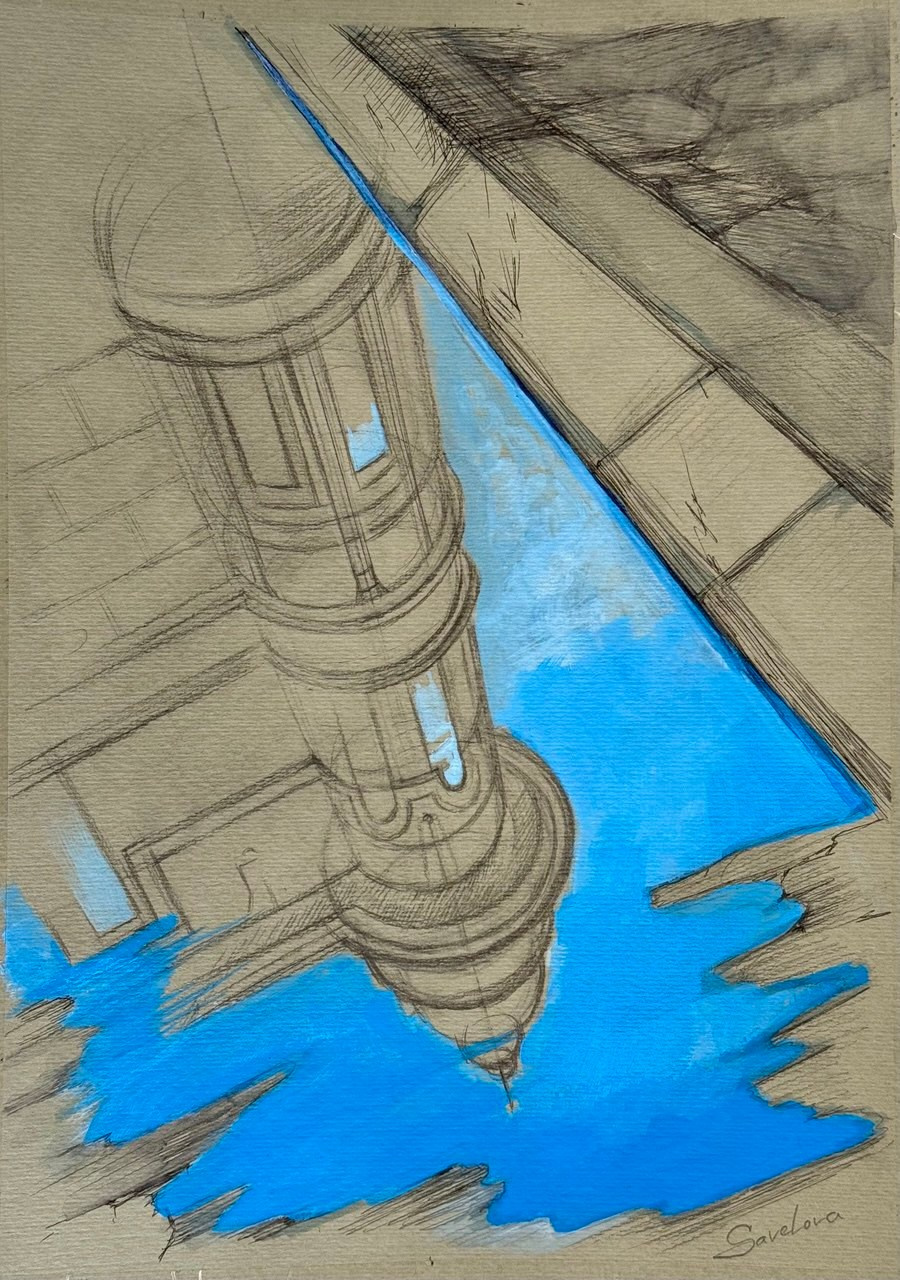 «Отражение истории» 150 ₾. Художник живописец Савелова Ольга