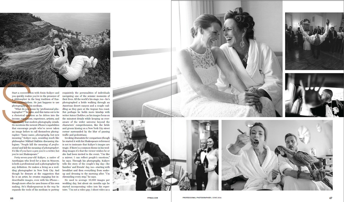 New article in http://ppmag.com/ June 2016. Emin Kuliyev — Award-Winning Wedding Photojournalist NYC & USA | Best Wedding Photographer Known for Candid, Timeless Moments