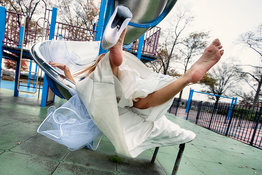 Trash The Dress – (Bronx, November 13th, 2009). Emin Kuliyev — Award-Winning Wedding Photojournalist NYC & USA | Best Wedding Photographer Known for Candid, Timeless Moments