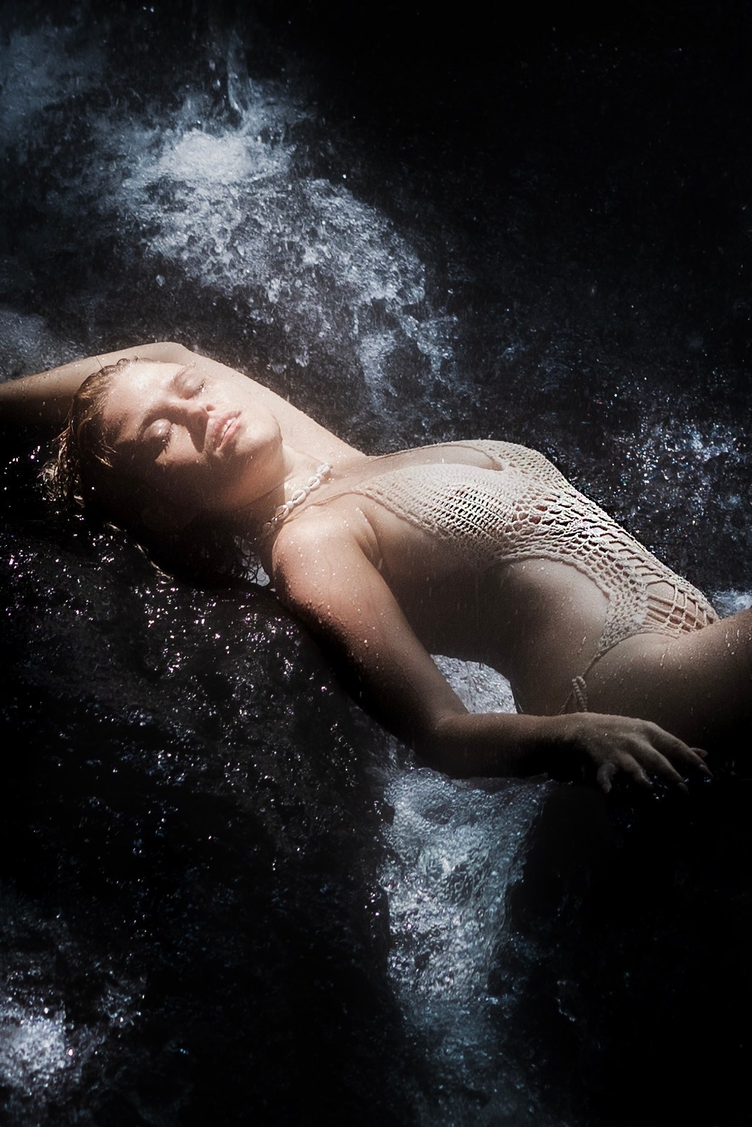 Waterfall. Photographer in Munich