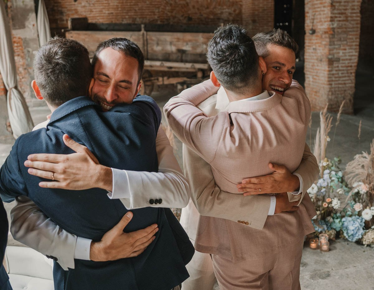 Francesco e Leonardo matrimonio presso la tenuta Le Risare Italia. Lorenzo Mazzega Wedding | Fotografo Matrimonio Milano | Reportage