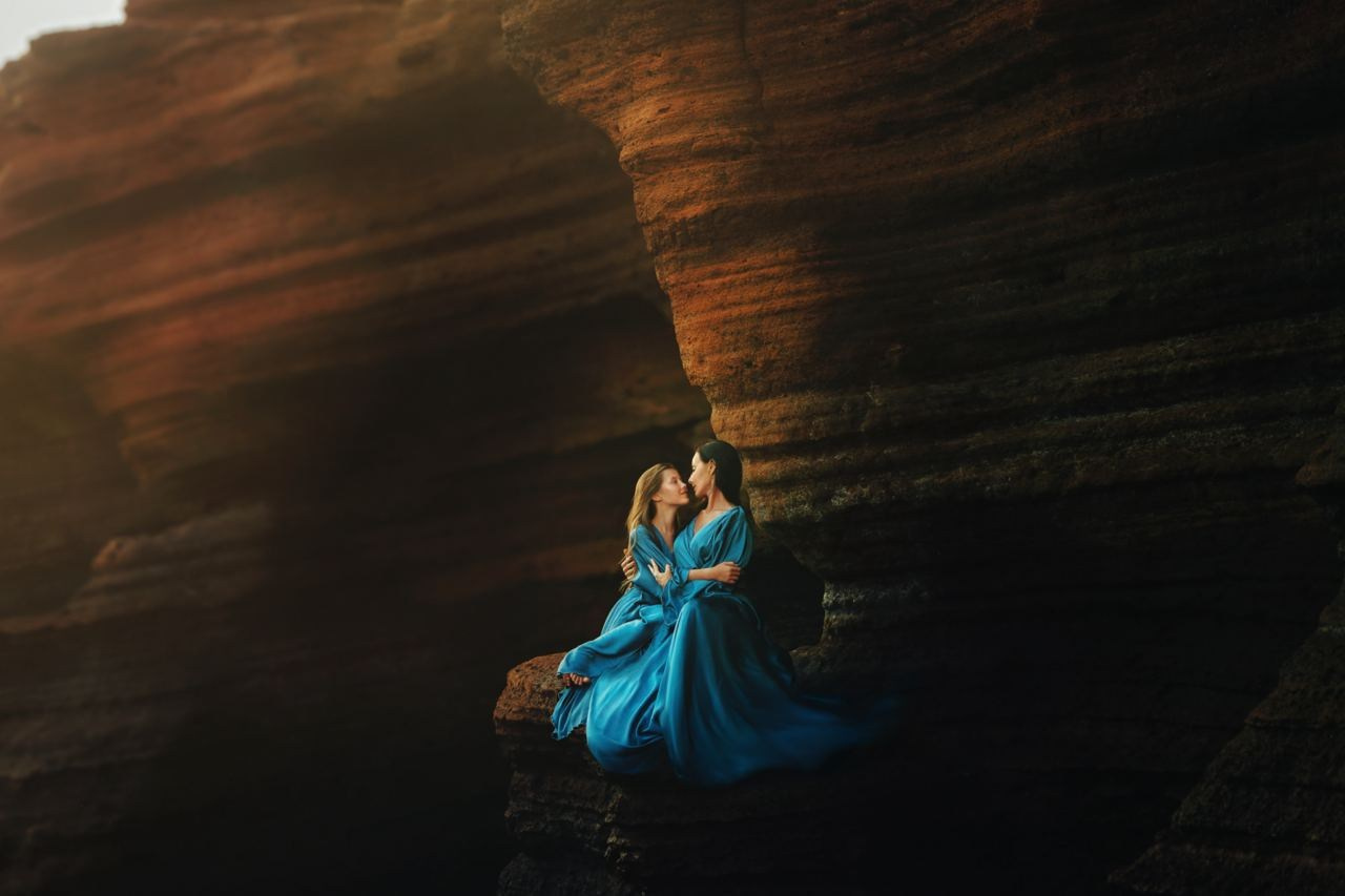 Blue dresses 40+10€. Professional photography in Tenerife Tania Bonnet