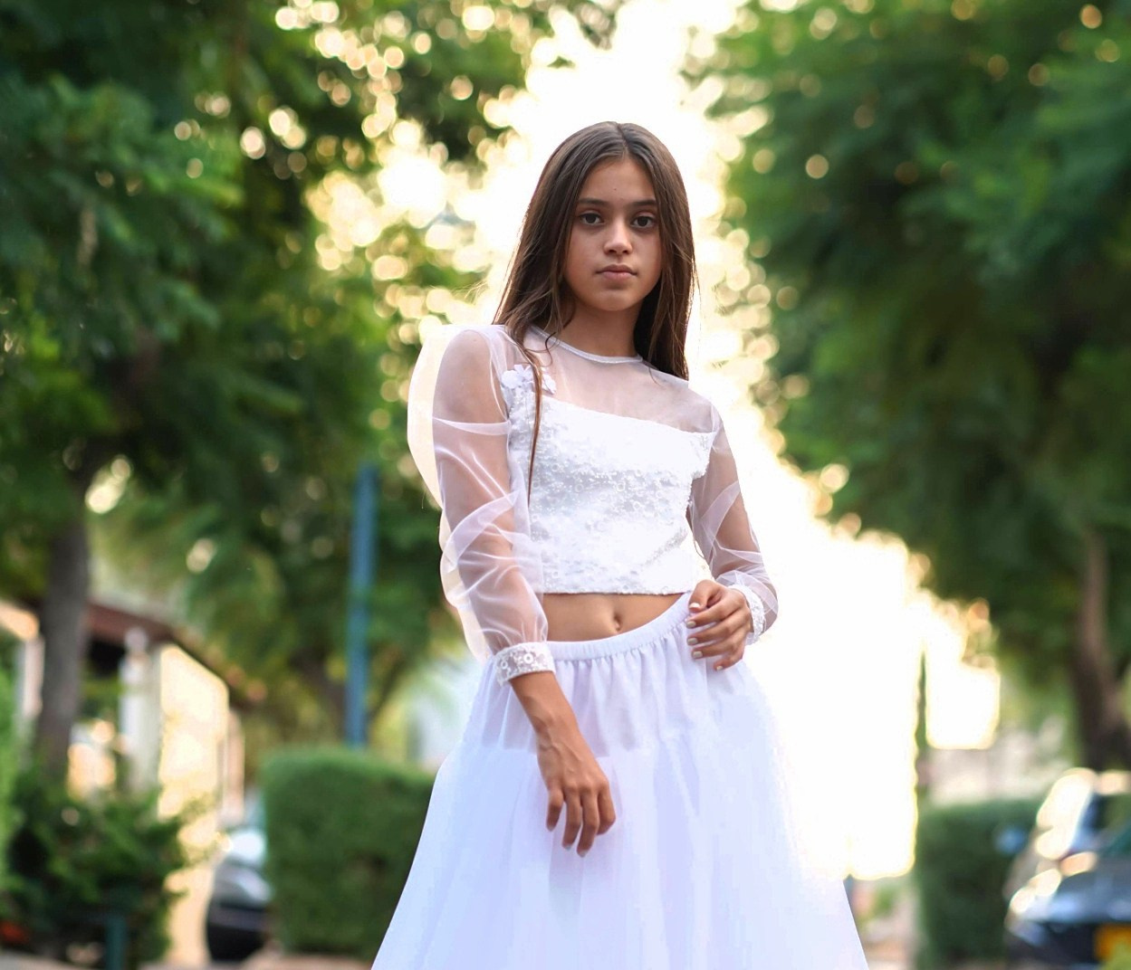 /סט / חלצה וחצאית " Abigal ". מרי ליב, מעצבת שמלות בתפירה אישית