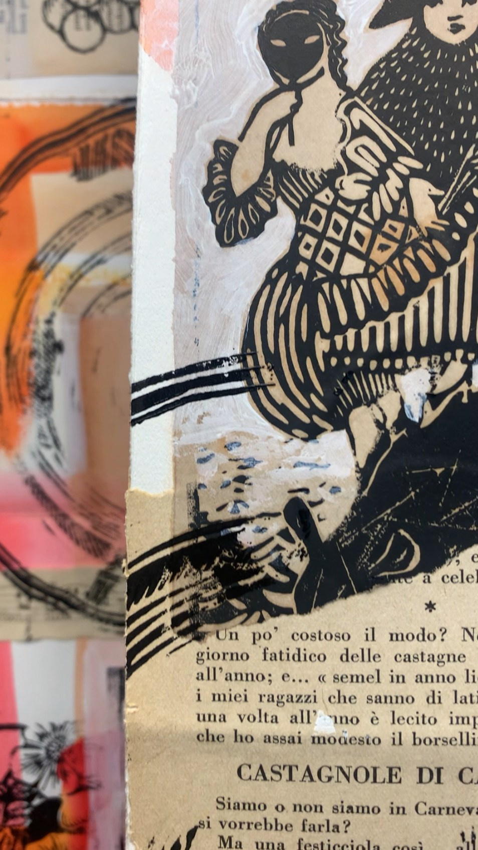 Detail artist book by Nadia Kuprina collage